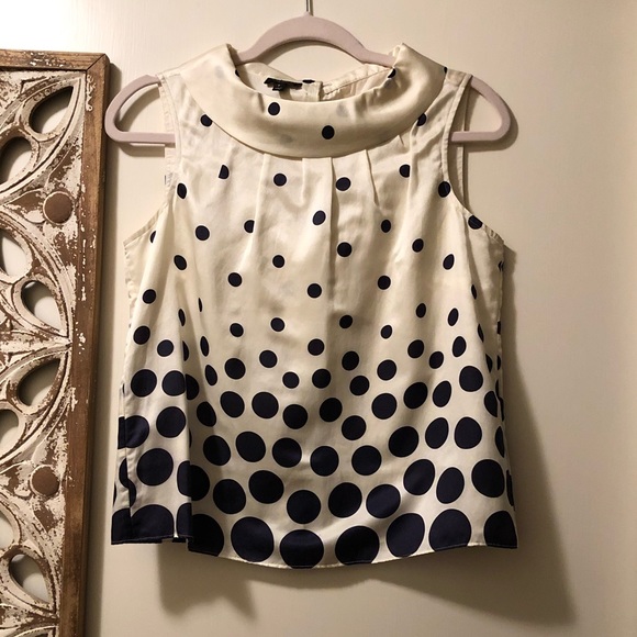 Talbots Tops - 🎉HP🎉Talbots Silk Polka Dot Shell